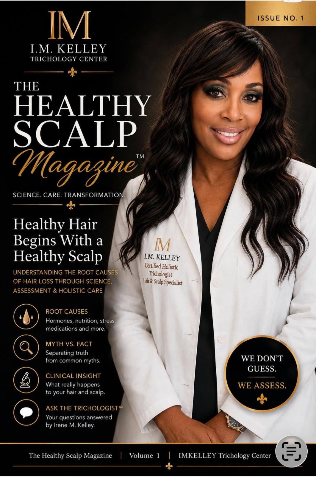 The Healthy Scalp Magazine, Issue No. 1 — I.M. Kelley Trichology Center
